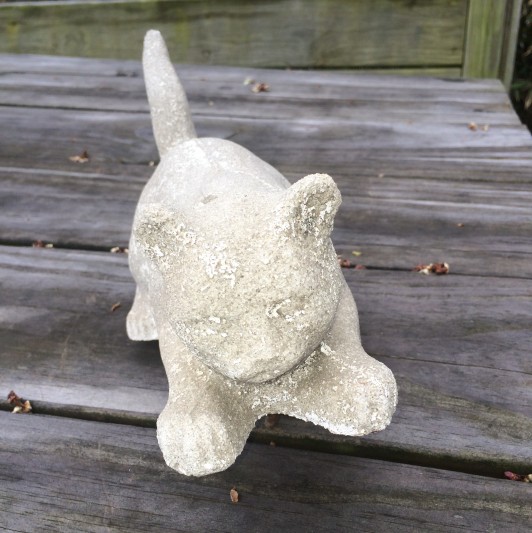 Concrete Cat Yard Ornament 2