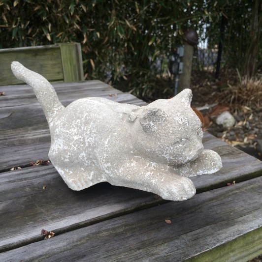 Concrete Cat Yard Ornament