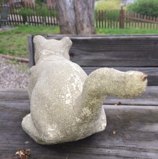 Concrete Cat Yard Ornament 3